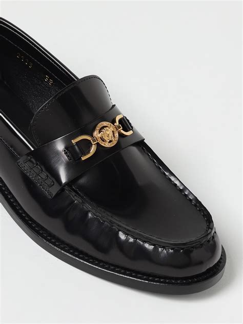 versace moccasin|Versace medusa loafers.